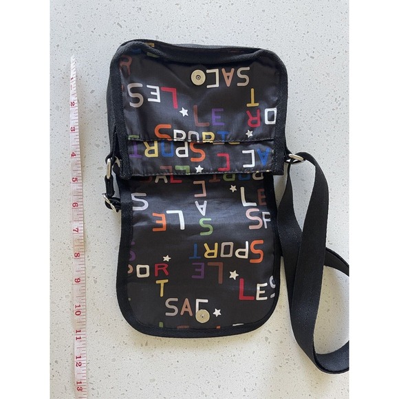 Le sport Sac Crossbody Small Black With Colorful Wording Vintage Retired… - Picture 9 of 9